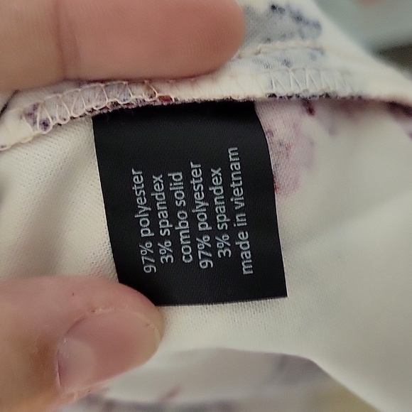 Lane Bryant Floral Black and Pink Fit and Flare Midi Dress - Picture 8 of 9